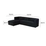 Callie 2-Piece Velvet L-Shaped Sectional