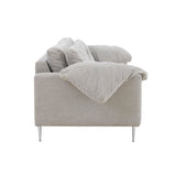Vari 90" Textured Velvet Lounge Sofa