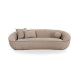 Jenny 98.5" Taupe Performance Faux Mohair Sofa - View 1