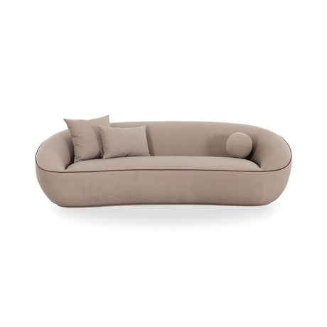 Jenny 98.5" Taupe Performance Faux Mohair Sofa - View 1