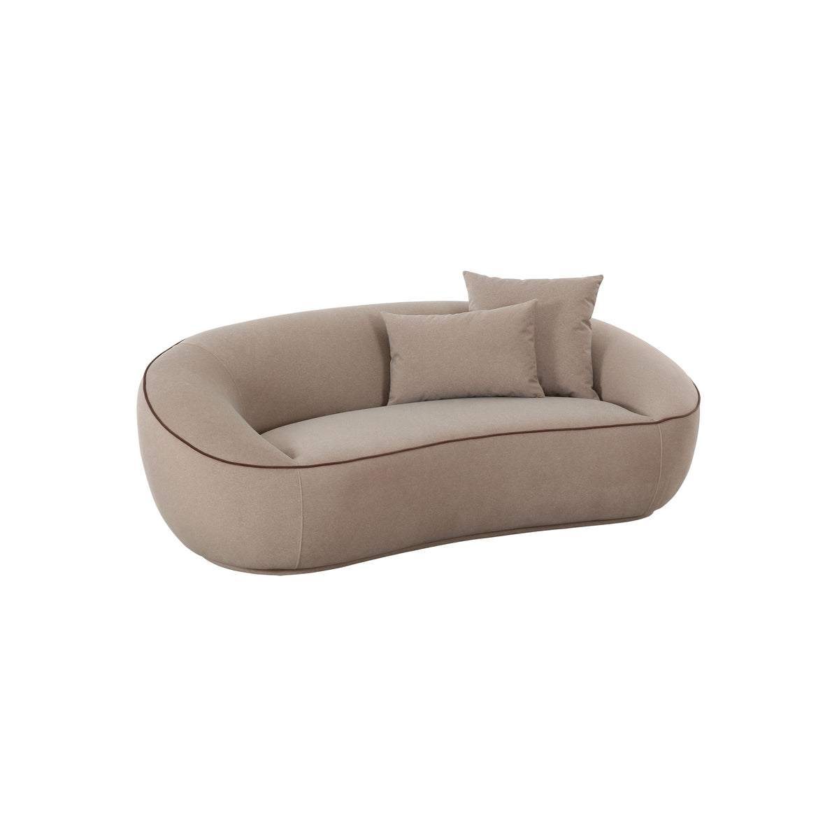 Jenny 78" Taupe Performance Faux Mohair Loveseat - View 3
