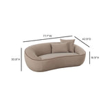Jenny 78" Taupe Performance Faux Mohair Loveseat - View 7