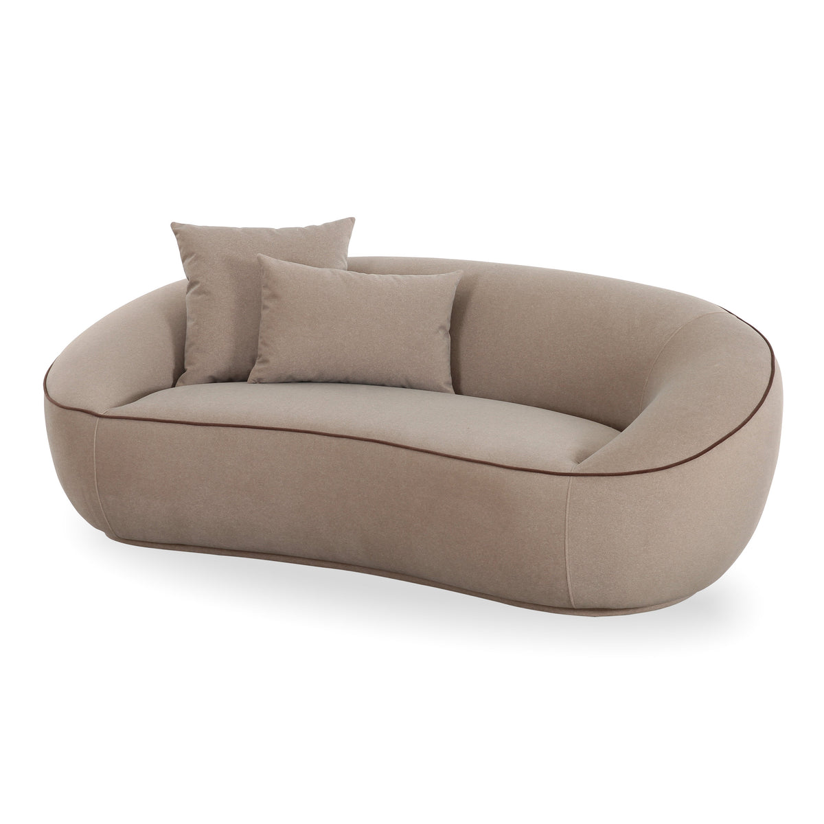 Jenny 78" Taupe Performance Faux Mohair Loveseat - View 4