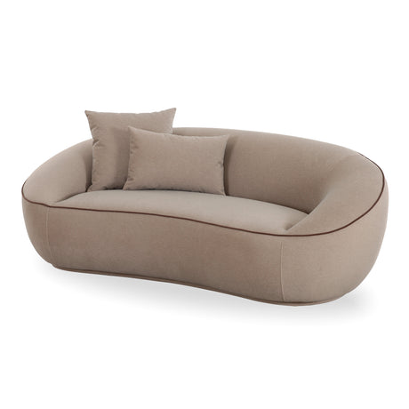 Jenny 78" Taupe Performance Faux Mohair Loveseat - View 4