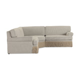 Yvette 3-Piece Warm Grey Performance Boucle L-Sectional - View 3