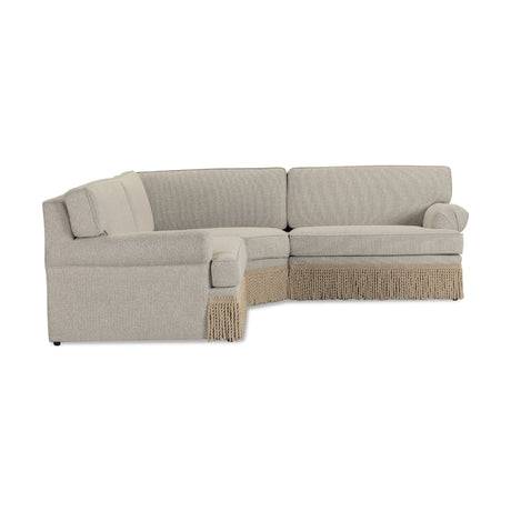 Yvette 3-Piece Warm Grey Performance Boucle L-Sectional - View 3