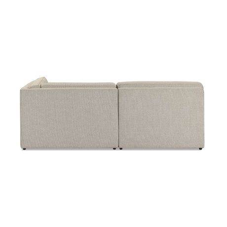 Yvette 3-Piece Warm Grey Performance Boucle L-Sectional - View 5