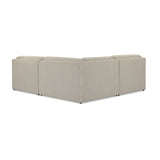 Yvette 3-Piece Warm Grey Performance Boucle L-Sectional - View 6
