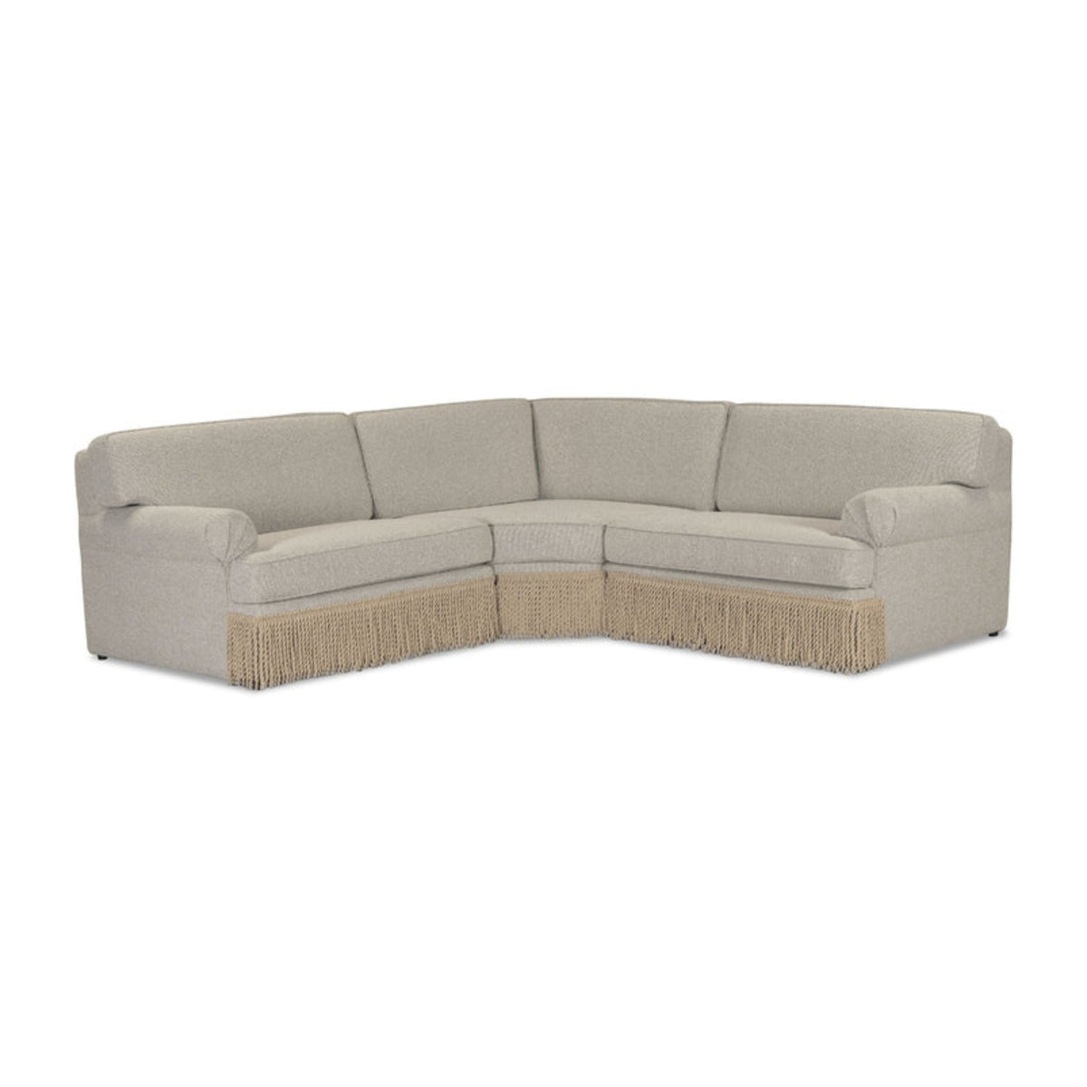Yvette 3-Piece Warm Grey Performance Boucle L-Sectional - View 1