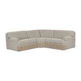 Yvette 3-Piece Warm Grey Performance Boucle L-Sectional - View 1