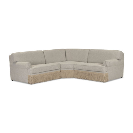 Yvette 3-Piece Warm Grey Performance Boucle L-Sectional - View 1