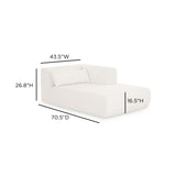 Tarra Cream Performance Chenille Modular Chaise - View 6