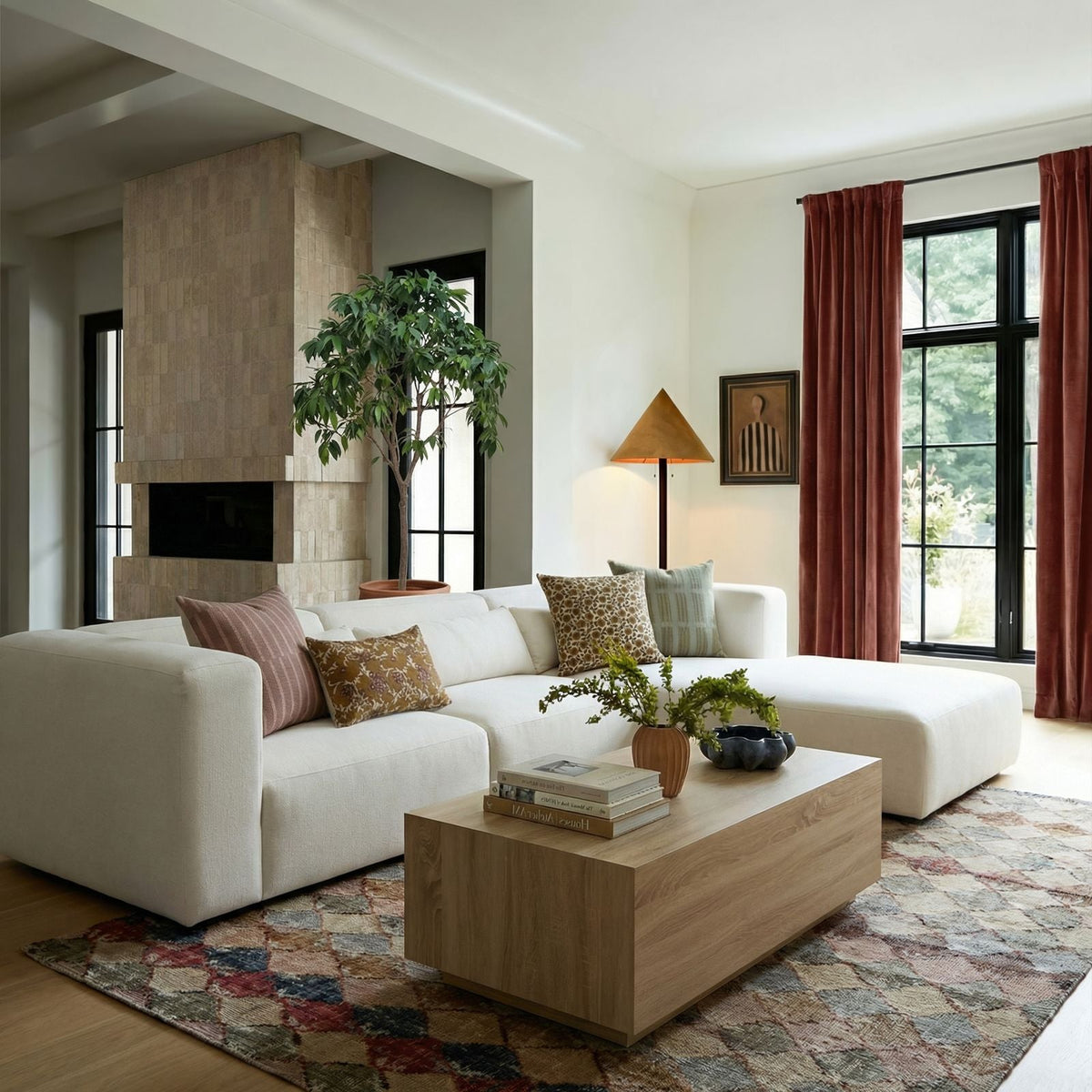 Tarra 3-Piece Cream Performance Chenille Modular Sectional - View 2