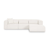 Tarra 3-Piece Cream Performance Chenille Modular Sectional - View 1