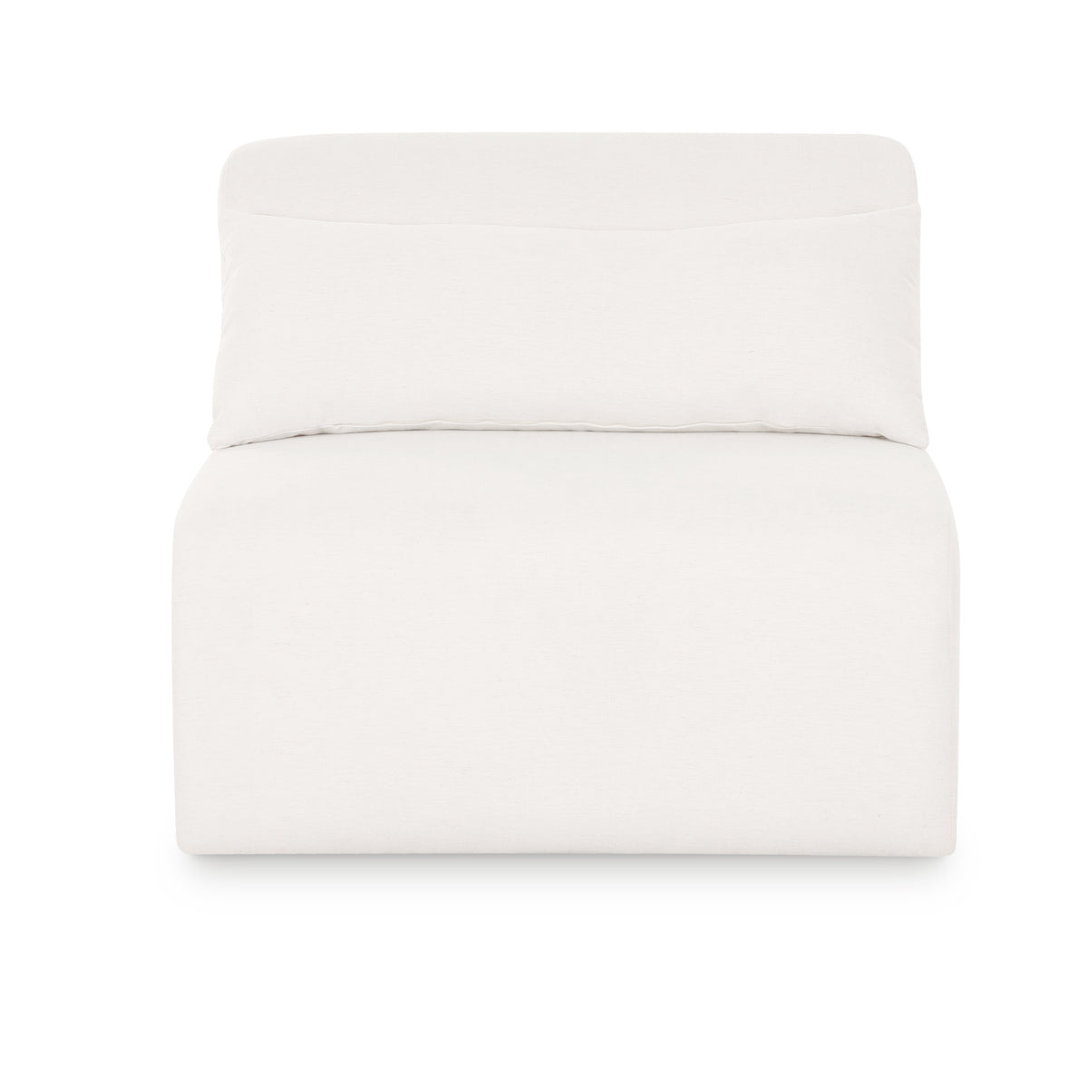 Tarra Cream Performance Chenille Modular Armless Chair - View 3