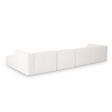 Tarra 4-Piece Cream Performance Chenille Modular U-Sectional - View 4