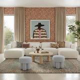 Tarra 4-Piece Cream Performance Chenille Modular U-Sectional - View 2