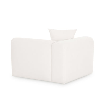 Tarra Cream Performance Chenille Modular Corner Chair - View 9