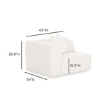Tarra Cream Performance Chenille Modular Corner Chair - View 11