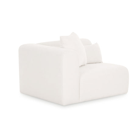 Tarra Cream Performance Chenille Modular Corner Chair - View 6