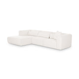 Tarra 3-Piece Cream Performance Chenille Modular Sectional - View 9