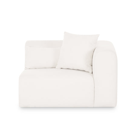 Tarra Cream Performance Chenille Modular Corner Chair - View 3