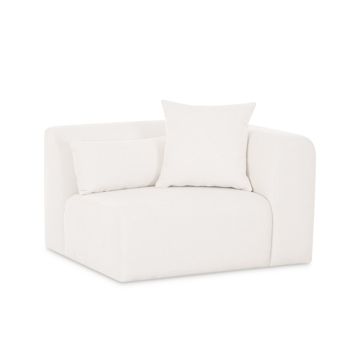 Tarra Cream Performance Chenille Modular Corner Chair - View 1