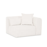 Tarra Cream Performance Chenille Modular Corner Chair - View 1