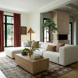 Tarra Cream Performance Chenille Modular Corner Chair - View 2
