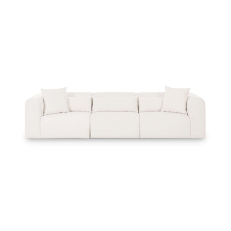 Tarra 118-Inch Modular Sofa angled view showing deep seating modules
