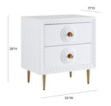 Bovey White Lacquer Side Table