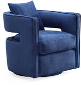 Kennedy Black Textured Velvet Swivel Chair