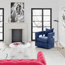 Kennedy Black Textured Velvet Swivel Chair
