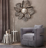 Kennedy Black Textured Velvet Swivel Chair