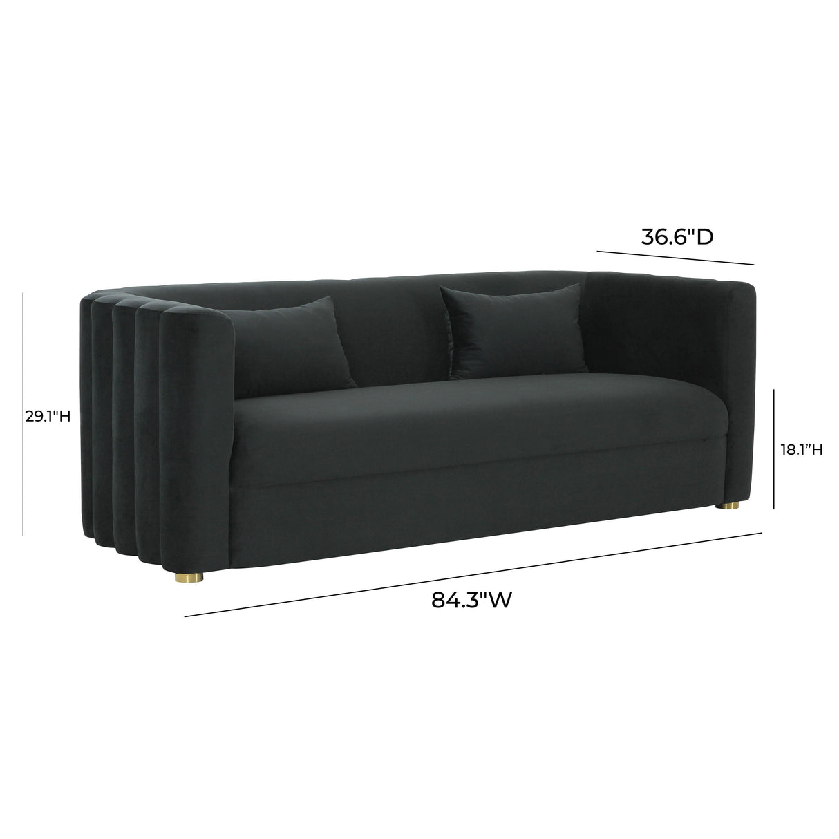 Callie 84" Velvet Sofa