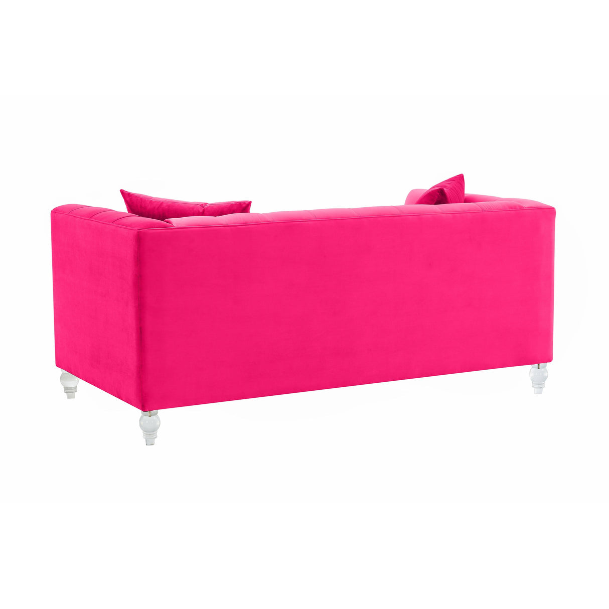 Bea 66" Hot Pink Velvet Loveseat