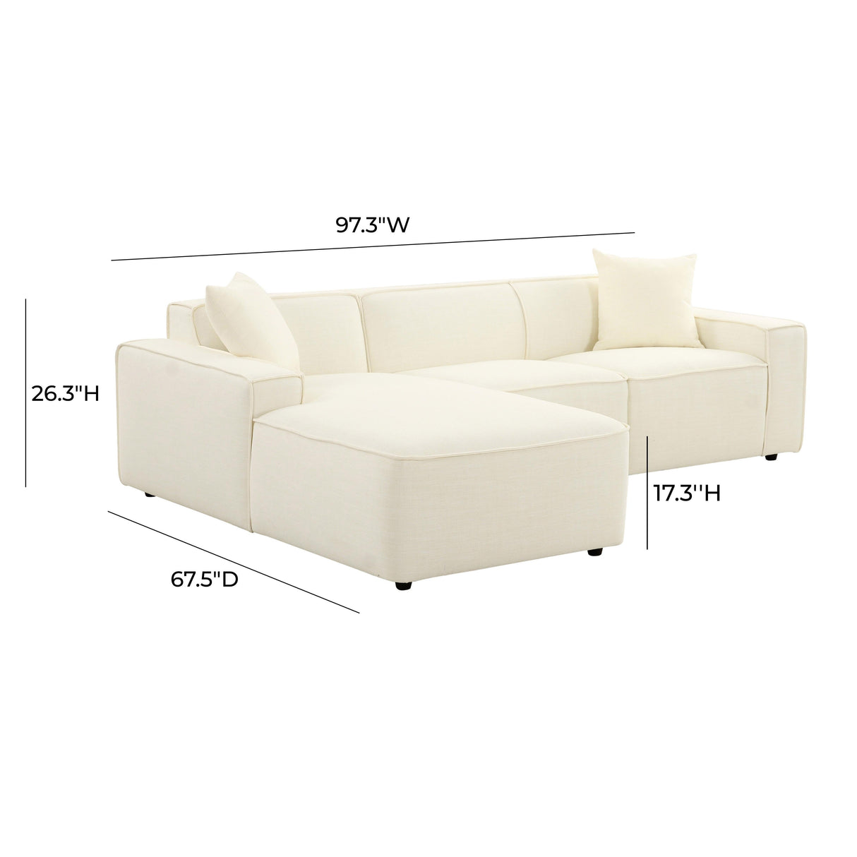 Olafur 2-Piece Upholstered L-Shaped Sectional
