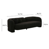 Amelie 91" Faux Fur Sofa