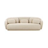 Misty 90 Inch Tan Boucle Couch Neutral Minimalist Living Room