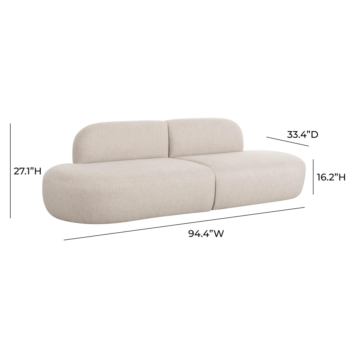 Broohah 94" Upholstered Sofa