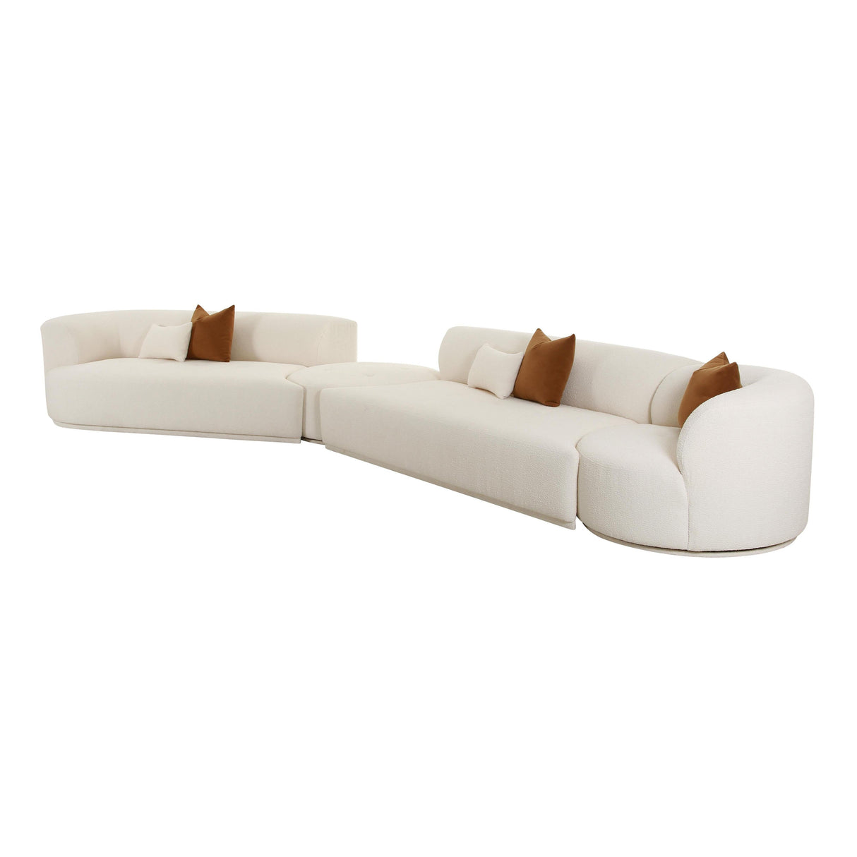 Fickle 4-Piece Cream Boucle Modular Sectional