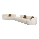 Fickle 4-Piece Cream Boucle Modular Sectional
