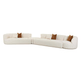 Fickle 4-Piece Cream Boucle Modular Sectional