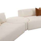 Fickle 4-Piece Cream Boucle Modular Sectional