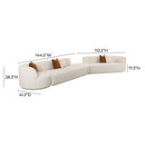 Fickle 4-Piece Cream Boucle Modular Sectional