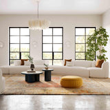 Fickle Cream Boucle 5-Piece Modular Chaise Sectional