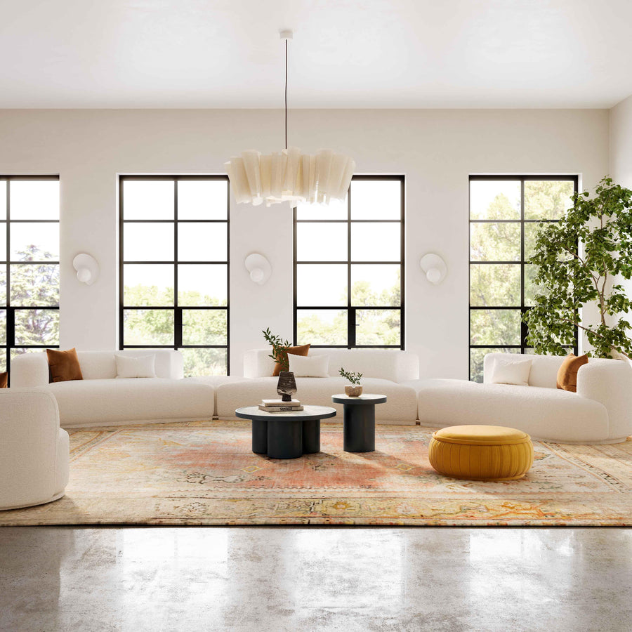 Fickle 5-Piece Cream Boucle Modular Sectional
