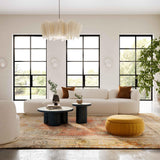 Fickle 144" 3-Piece Cream Boucle Chaise Modular Sofa