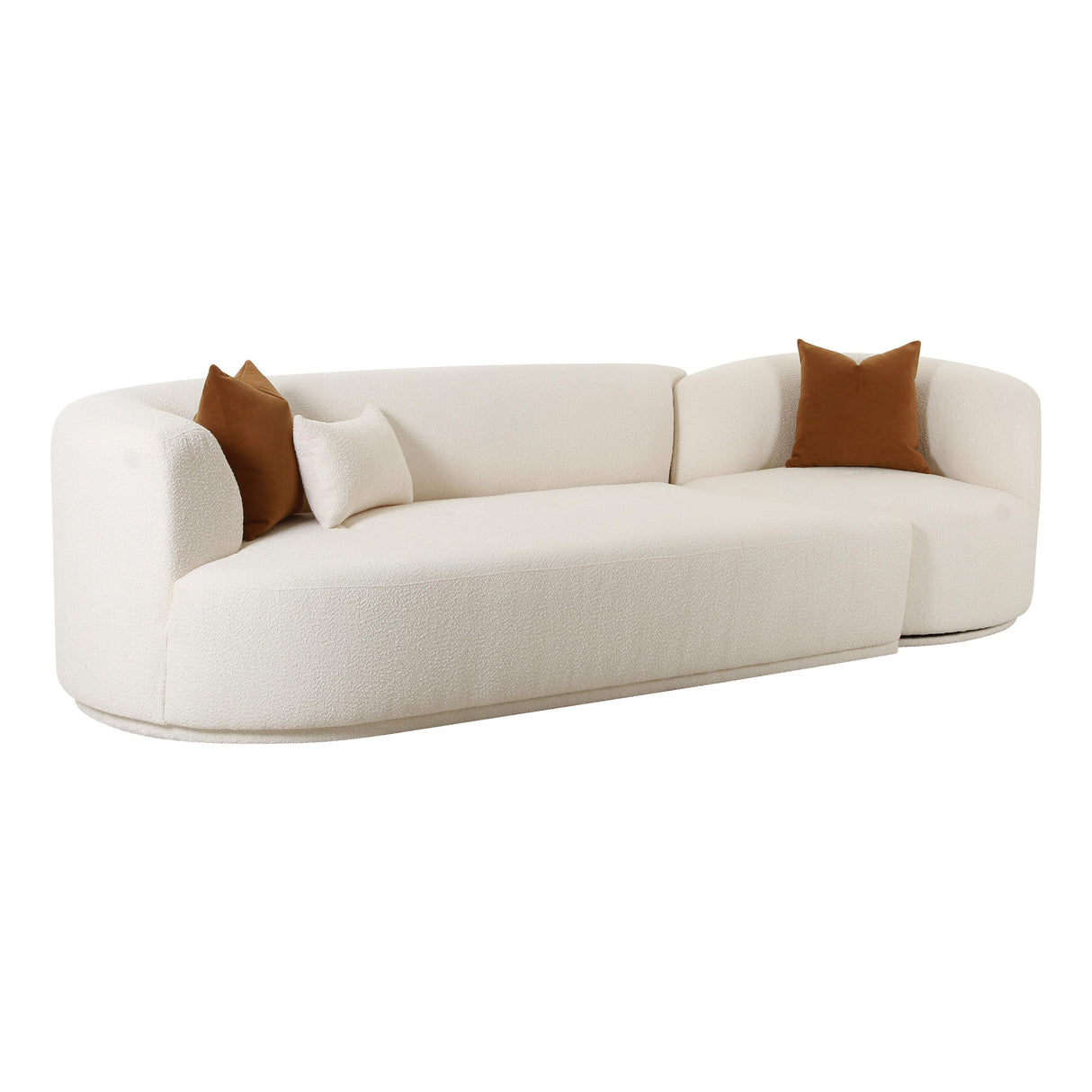 Fickle Cream Boucle 2-Piece Modular Sofa