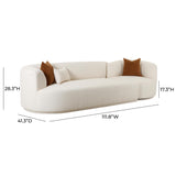 Fickle Cream Boucle 2-Piece Modular Sofa
